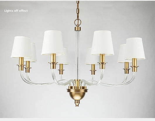 Lámpara Colgante de Cobre Puro Estilo Moderno Minimalista para Dormitorio - Image 10