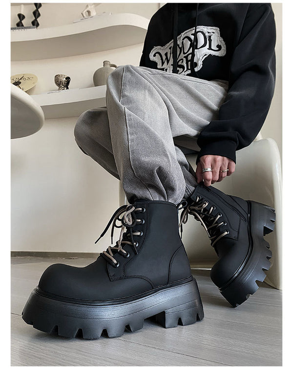 Botas Motociclista de Cuero con Alzada Interna - Cordones Ajustables Premium - Image 6
