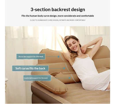 Cama Inflable Portátil con Respaldo Elevado y Acolchado Reforzado - Image 16