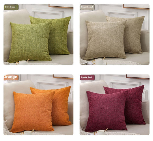Almohada de Lino y Algodón para Sofá - Diseño Liso y Elegante - Image 36