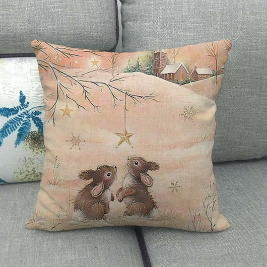 Funda de Almohada de Lino Colección Año Nuevo Navidad - Image 32
