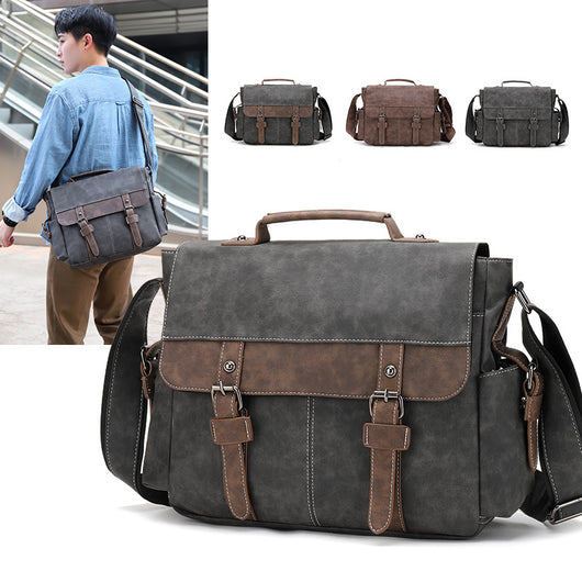 Bolso Bandolera de Cuero PU Retro para Hombre - Estilo Casual Trendy - Image 3