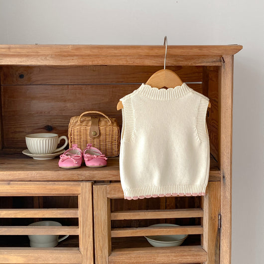 Chaleco Infantil de Cuello Redondo con Bordado Otoñal - Image 18