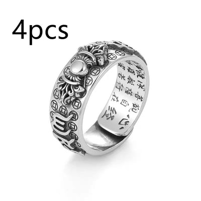 Anillo Pixiu Corazón Sutra Budista - Amuleto de Buena Suerte Unisex - Image 11