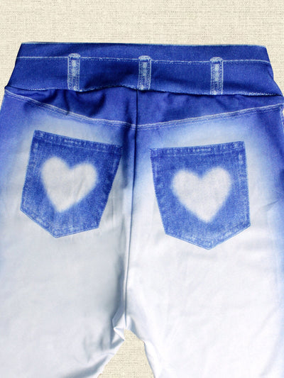 Pantalones de Yoga Slim Fit en Denim con Estampa Compasión y Bolsillo para Mujer - Image 6