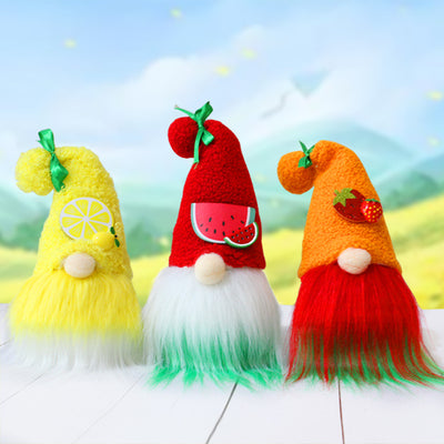 Muñeca Decorativa Sin Rostro con Diseño de Frutas Adorables