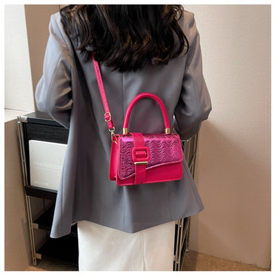 Bolsa Bandolera Cuadrada Pequeña con Patrón Brillante para Mujer - Image 27