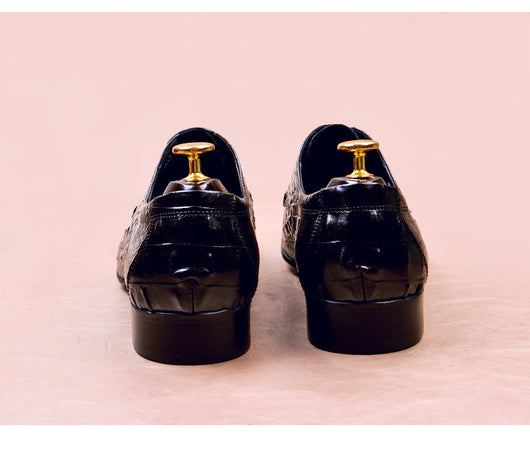 Zapatos de Vestir Hombre Patrón Cocodrilo Estilo Británico - Image 21
