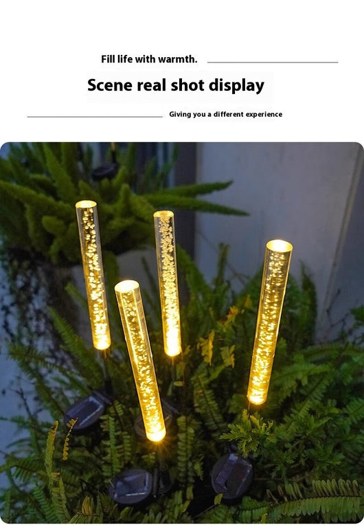 Lámpara Solar de Jardín con Burbujas de Cristal y Luz LED Intermitente - Image 17