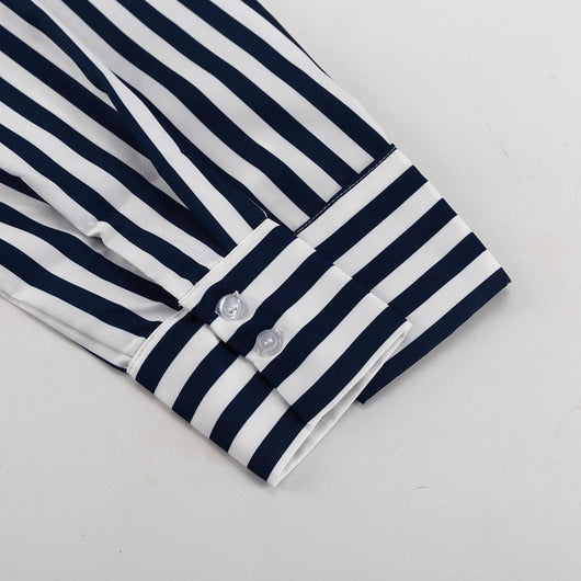 Conjunto de Tres Piezas: Cardigan Rayado, Top Tubo y Pantalón Ancho - Image 27