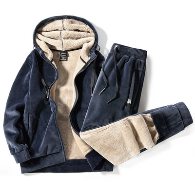 Conjunto de Sudadera y Pantalón de Terciopelo Silver Fox Talla Grande - Image 5