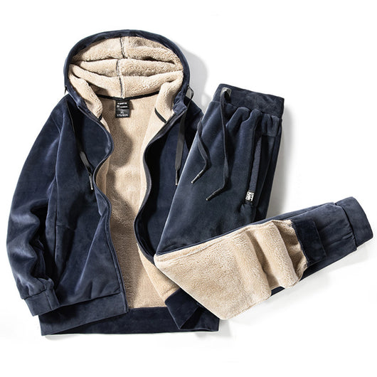 Conjunto de Sudadera y Pantalón de Terciopelo Silver Fox Talla Grande - Image 5
