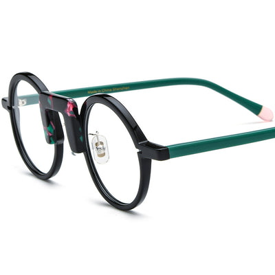 Gafas Redondas Unisex con Marco Mixto Multicolor - Image 7