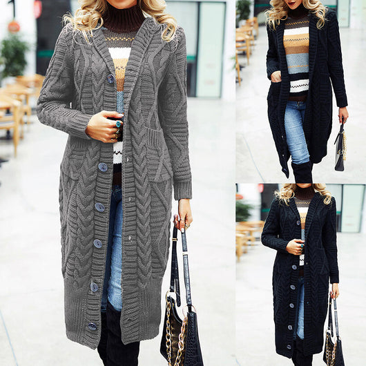 Chaqueta Larga Suelta para Mujer - Abrigo Elegante Otoño Invierno - Image 15