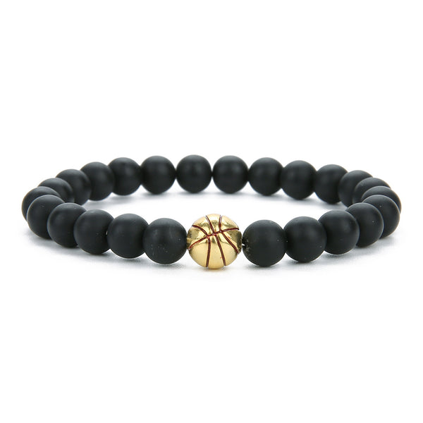 Pulsera de Cuentas con Diseño de Baloncesto