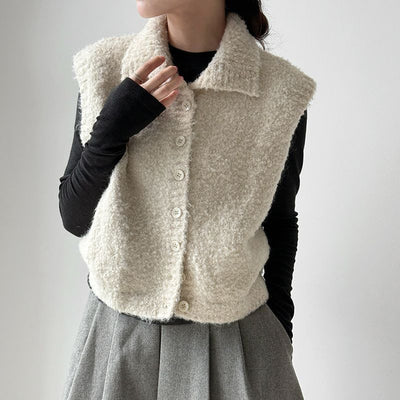 Chaleco Relajado para Mujer con Cuello Alto Superpuesto - Image 7