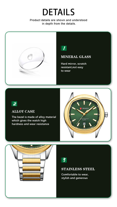 Reloj de Pulsera Impermeable con Calendario para Hombre - Image 12