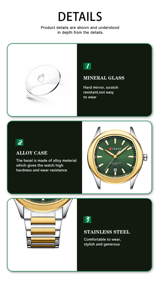Reloj de Pulsera Impermeable con Calendario para Hombre - Image 12