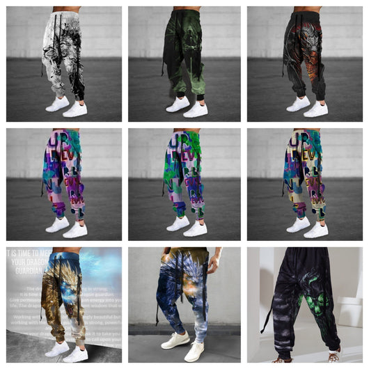 Pantalones Harem Deportivos con Cintura Elástica y Estampado Animal 3D - Image 14