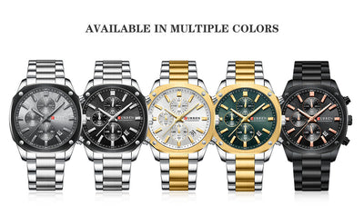 Reloj Empresarial Impermeable para Hombre con Seis Agujas y Calendario - Image 7