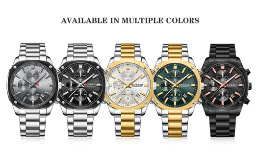 Reloj Empresarial Impermeable para Hombre con Seis Agujas y Calendario - Image 7