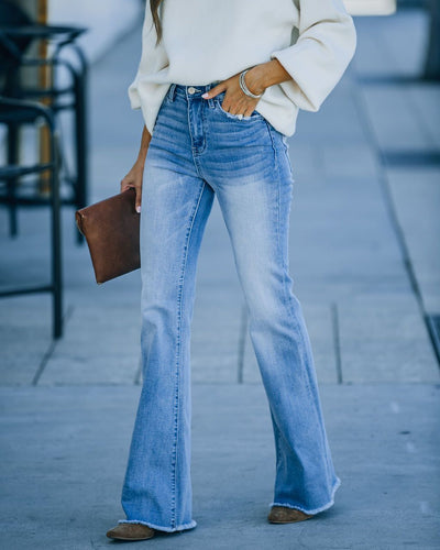 Pantalones Vaqueros Bootcut Elásticos Estilo Europeo Americano para Diario - Image 4