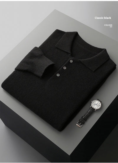 Suéter Polo de Lana para Hombre - Comodidad Casual Premium - Image 25