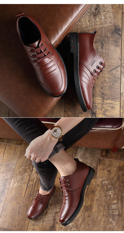 Zapatos Formales de Cuero para Hombre - Elegancia Transpirable para Negocios - Image 8