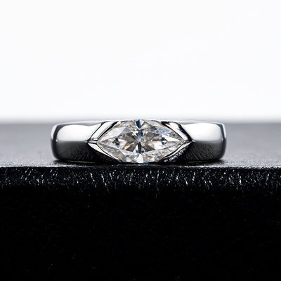 Anillo de Moissanita con Diseño de Ojo de Caballo - Elegancia y Personalidad - Image 25