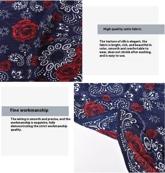 Pañuelo Grande Estampado Rosas Retro - Image 13