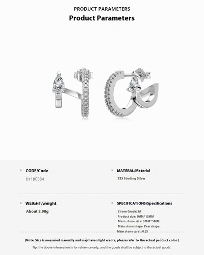 Aretes de Plata Esterlina S925 de Lujo Ligero para Mujer - Image 7