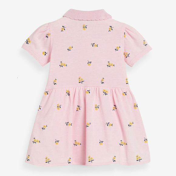 Vestido Polo Niña Manga Corta con Solapa