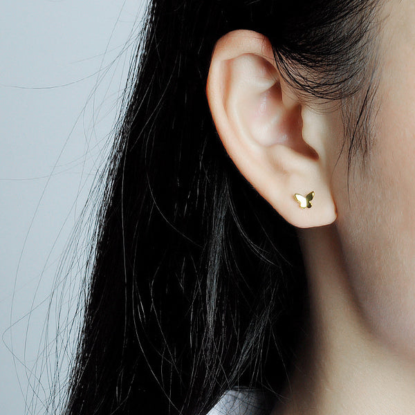 Aretes de Plata con Diseño de Mariposa para Mujer