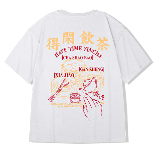 Camiseta Estampado Tide Verano Americano Manga Corta para Hombre - Image 6