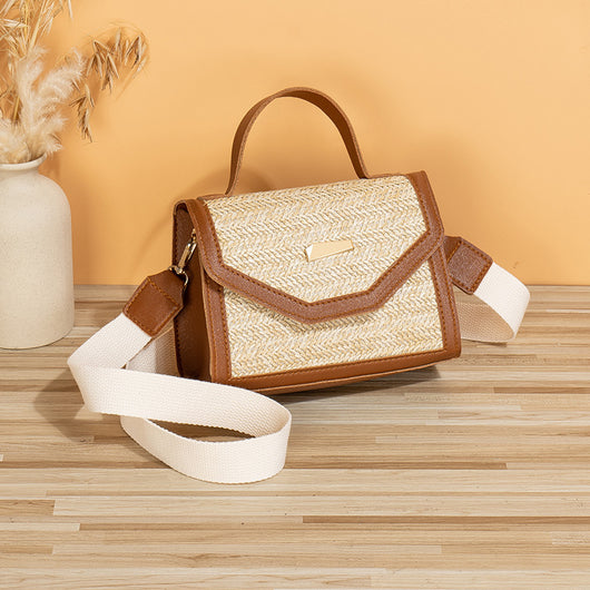 Bolsa Crossbody Cuadrada Pequeña con Lentejuelas Tejidas - Image 9