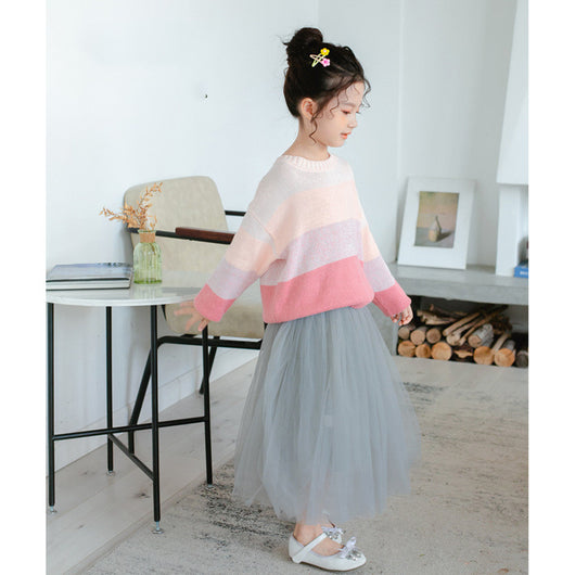 Falda Larga Cintura Alta Colores Lisos para Otoño e Invierno - Image 2