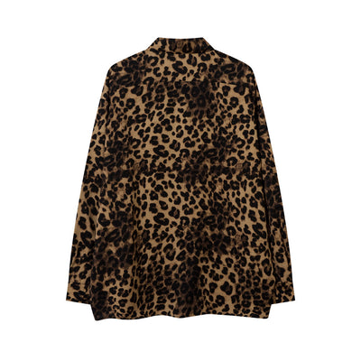 Camisa Vintage Estampado Leopardo Moda Americana para Hombre - Image 17