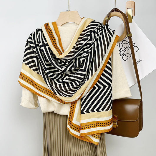 Foulard de Algodón y Lino Ligero - Pareo Sedoso Protección Solar para Playa y Viajes - Image 50