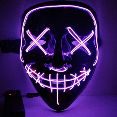 Máscara de Terror Halloween con Luz LED Fluorescente - Image 6