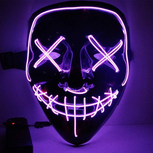 Máscara de Terror Halloween con Luz LED Fluorescente - Image 6