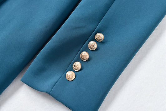 Vestido Ejecutivo Doble Botonadura con Cinturón Ajustado para Mujer - Image 15