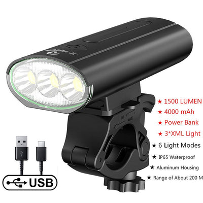 Luz LED Recargable para Bicicleta de Montaña - Impermeable con Pantalla de Batería - Image 33