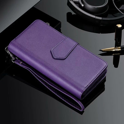 Funda de Cuero Dual con Cierre para Teléfono Móvil - Image 5