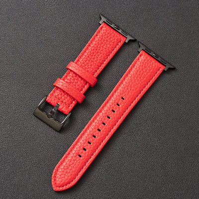 Correa de Cuero para Apple Watch SE - Patrón Lichi con Acabado Aceitado - Image 10