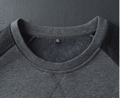 Playera Holgada de Algodón con Cuello Redondo y Manga Larga para Hombre - Image 6