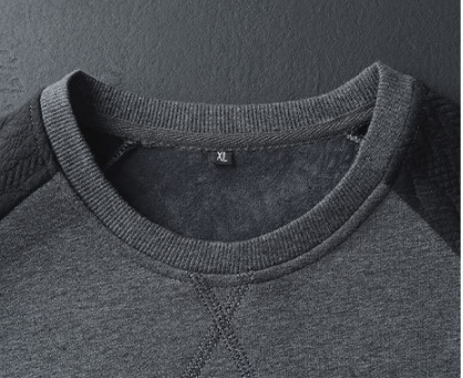 Playera Holgada de Algodón con Cuello Redondo y Manga Larga para Hombre - Image 6