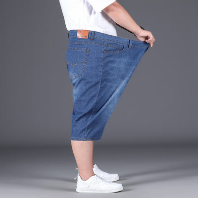 Shorts de Mezclilla Plus Size para Hombre - Corte Holgado Verano - Image 3