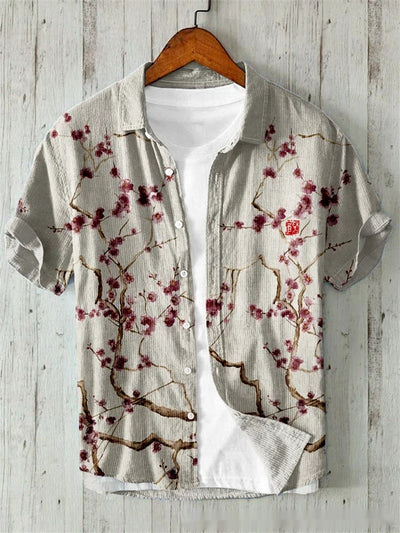 Camisa Casual Holgada para Hombre con Estampado y Botones - Image 20