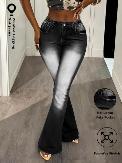 Leggings Estampado Denim Falso - Cómodos y Versátiles - Image 6