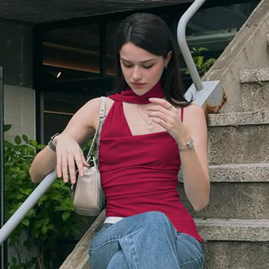 Blusa Camisola Asimétrica de Tirante Único - Diseño Fluido y Elegante - Image 19